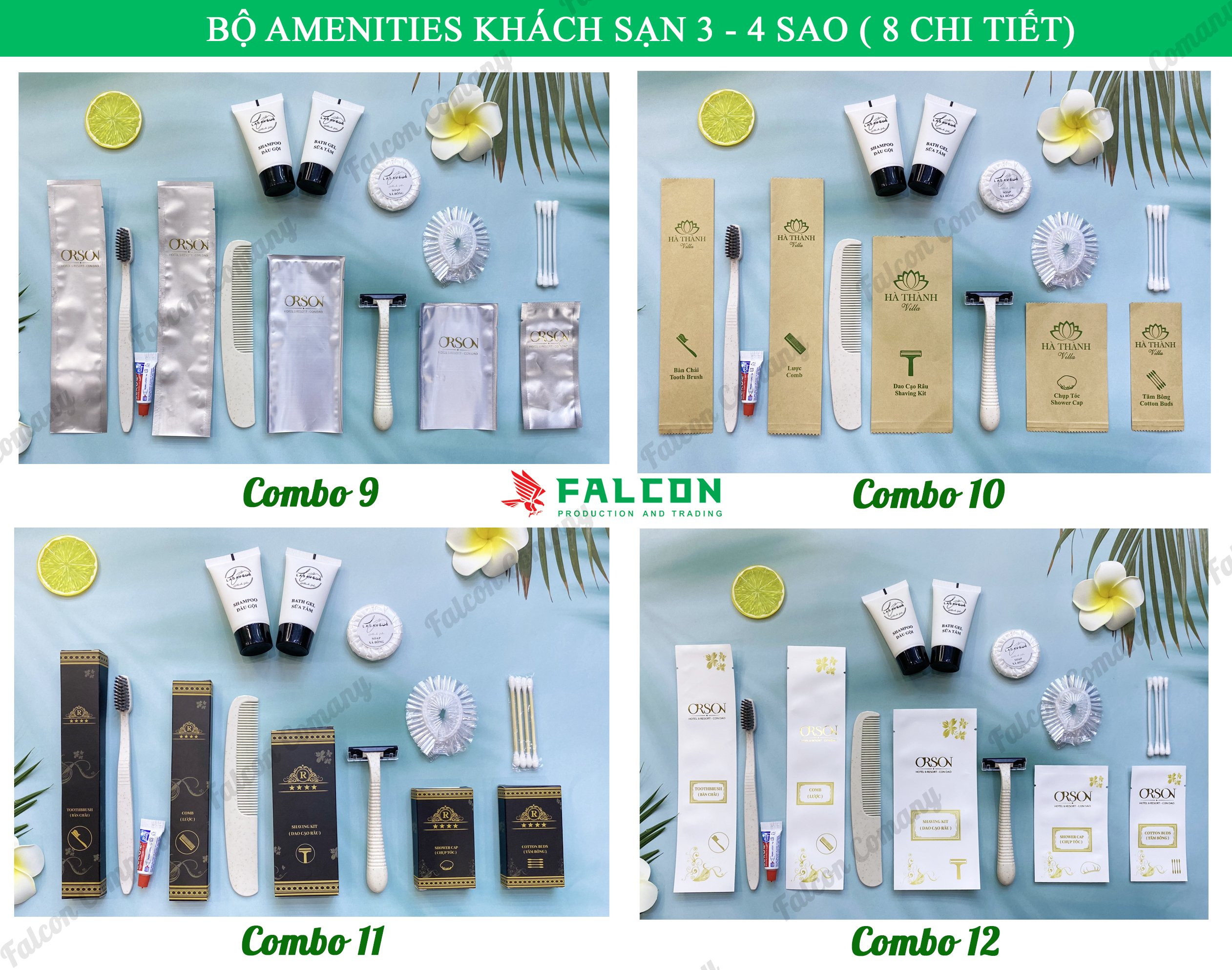 Combo amenities khách sạn cao cấp