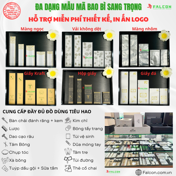 Các mẫu amenities falcon cung cấp cho các phân khúc khách sạn