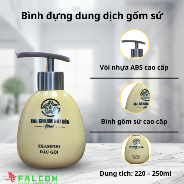 Bình đựng dung dịch gốm sứ vòi nhựa