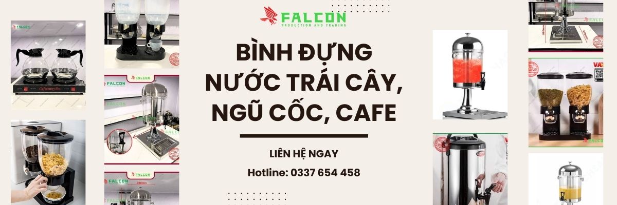 Falcon cung cấp đa dạng mẫu mã các lại bình đựng nước, ngũ cốc, cafe cho tiệc buffet cao cấp, sang trọng
