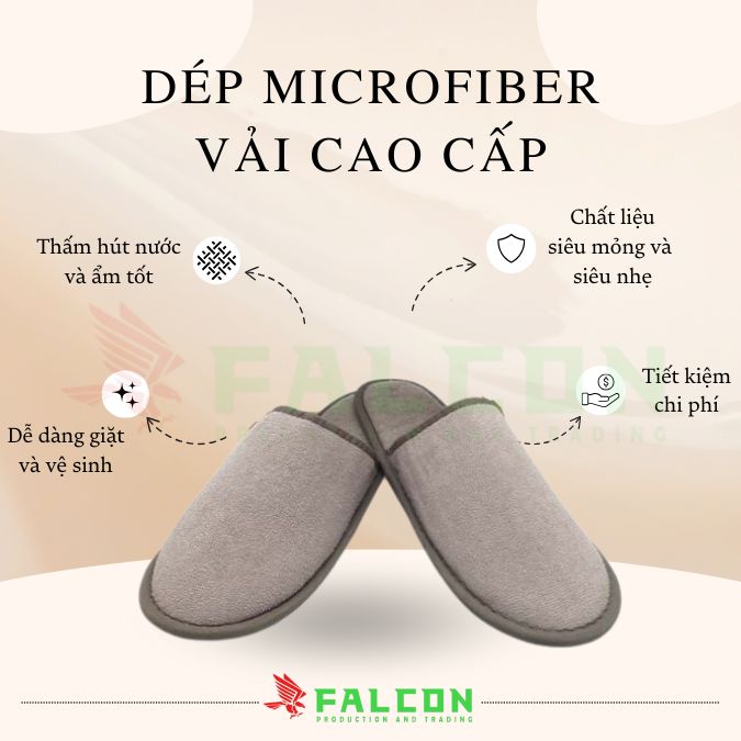 Dép microfiber vải cao cấp