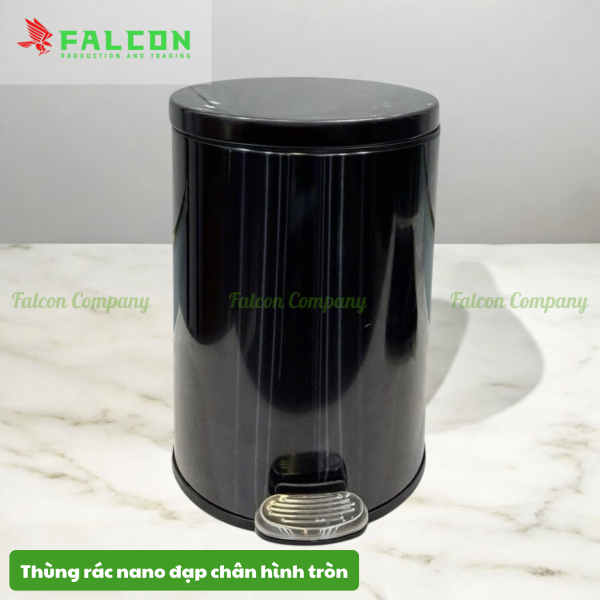 Thùng rác nano đạp chân hình tròn