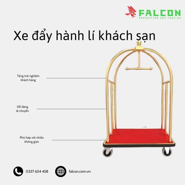 Xe đẩy hành lý hình lồng chim khách sạn