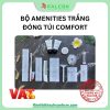 Combo 01 -Bộ amenities trắng đóng túi comfort