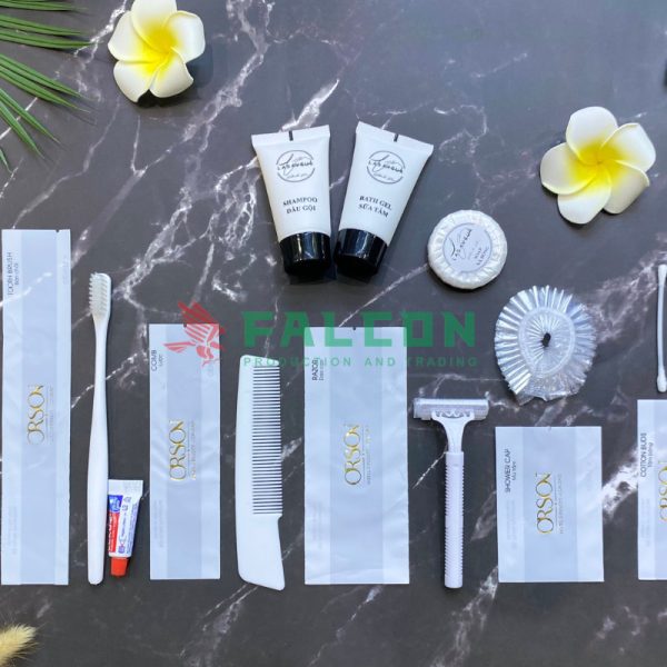 Combo 01 -Bộ amenities trắng đóng túi comfort