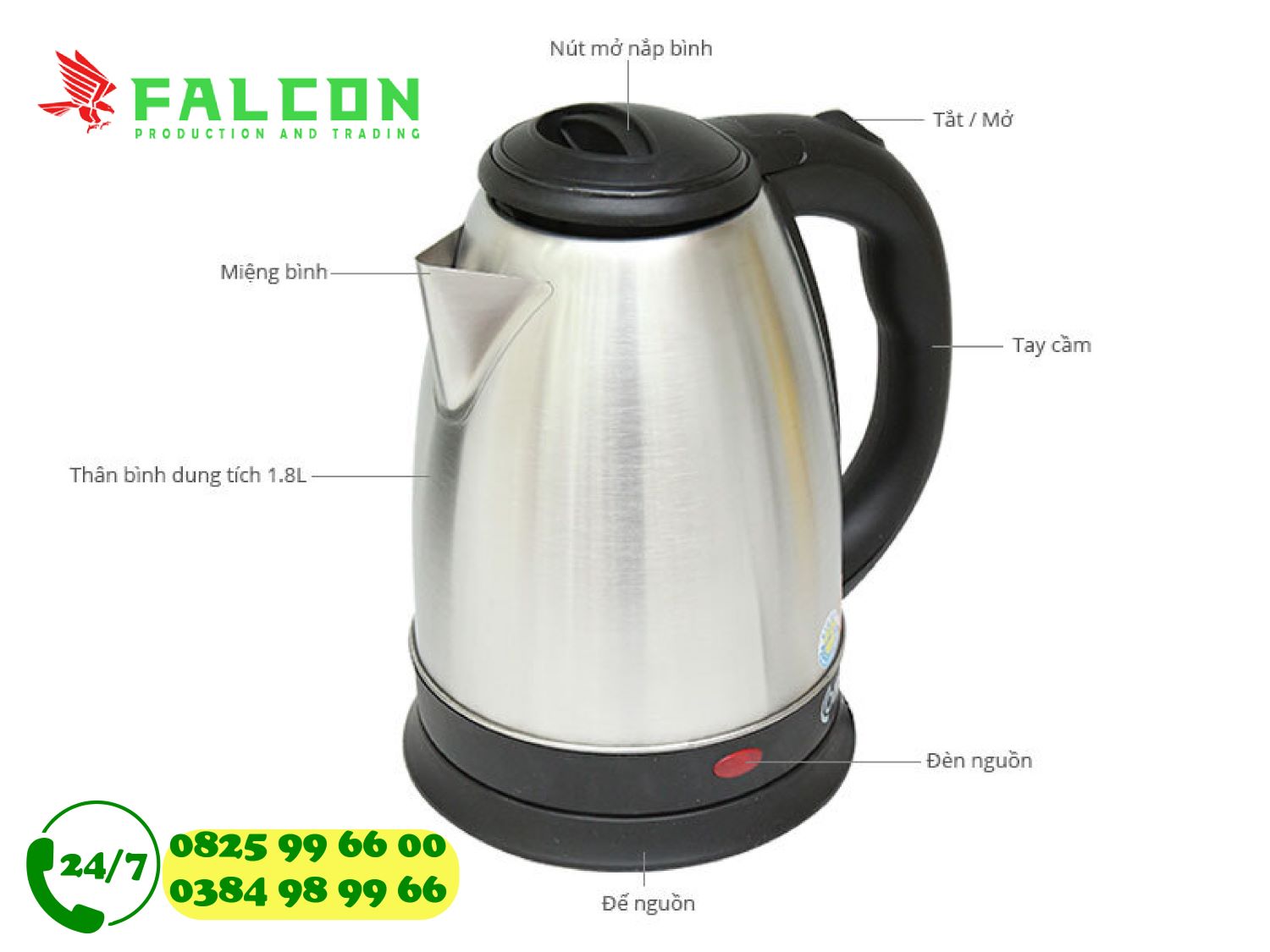 Ấm siêu tốc Sunhouse với đa dạng các tính năng