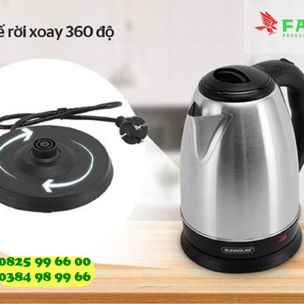 Falcon cung cấp ấm siêu tốc Sunhouse cao cấp cho phòng khách sạn