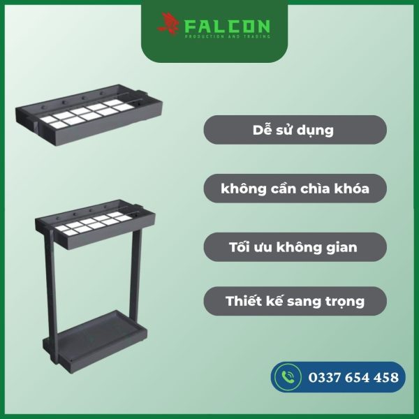 Kệ đựng ô dù 12 ô không khóa