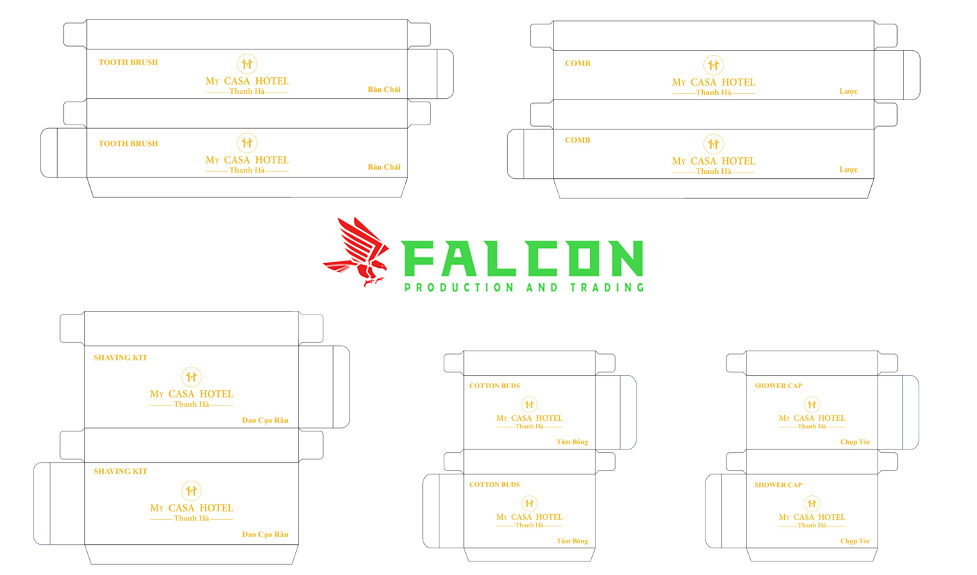 Maket bộ amenities My Casa Hotel