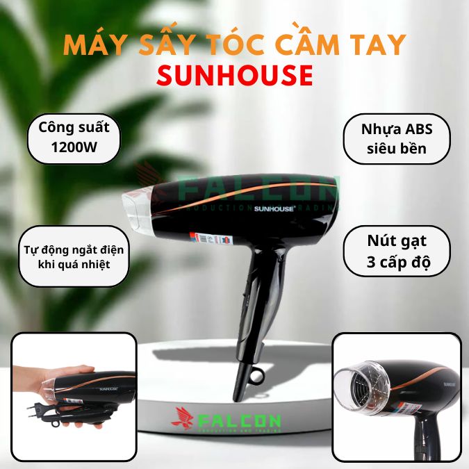 Máy sấy tóc cầm tay Sunhouse
