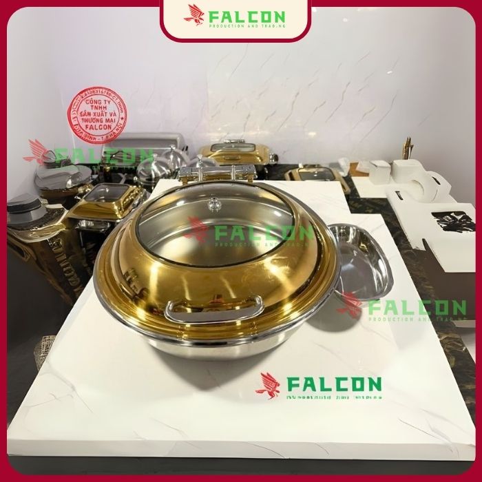 Nồi buffet tròn bếp từ cao cấp