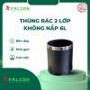 Thùng rác khách sạn cao cấp hai lớp không nắp