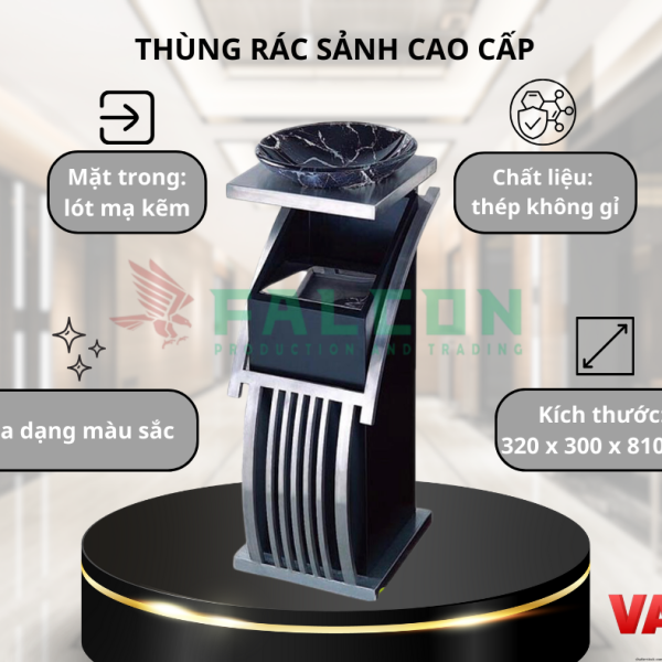 Thùng rác sảnh cao cấp