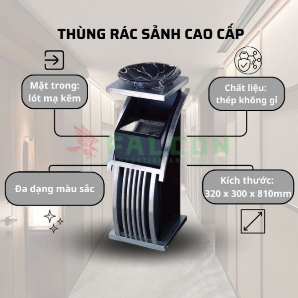 Thùng rác sảnh cao cấp khách sạn