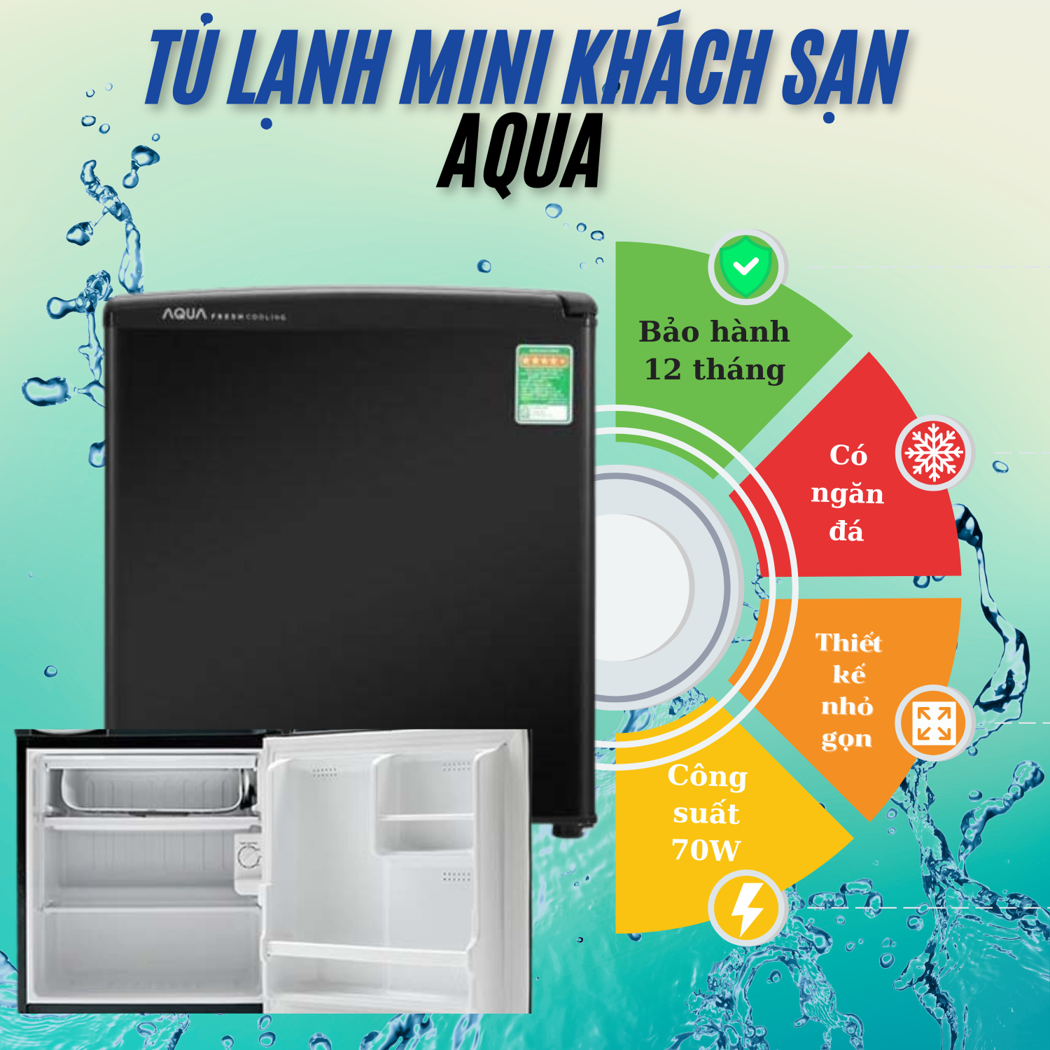 Tủ lạnh mini khách sạn AQUA