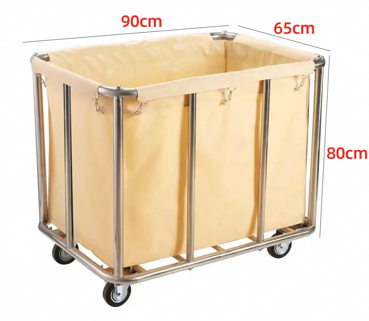 Xe để đồ dơ khách sạn hình chữ nhật - xe dọn buồng phòng khách sạn